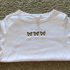 Butterfly white tee